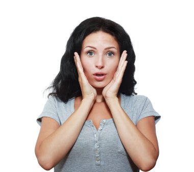 İri gözlü sürpriz kadın