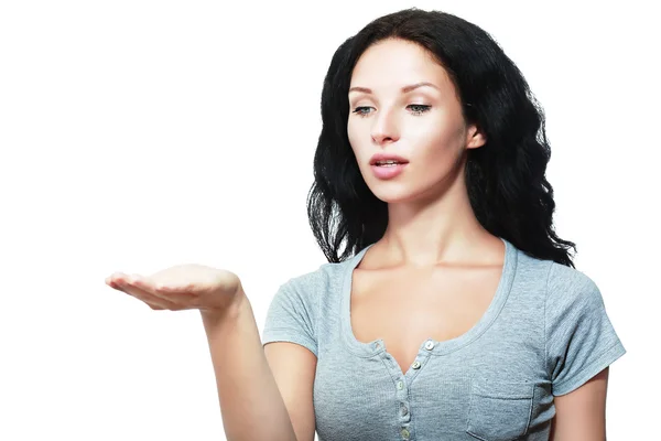 Mujer joven emocionada — Foto de Stock