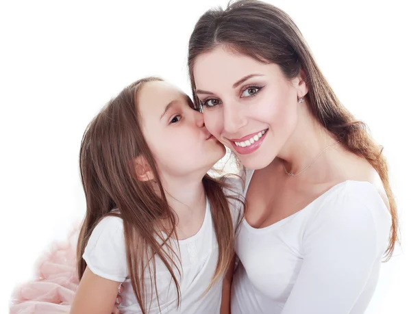 Mother and daughter in same outfits — Stock Photo, Image