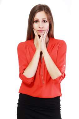 Genç üzgün kadın..