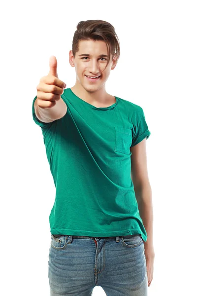 Young man thumb up — Stock Photo, Image