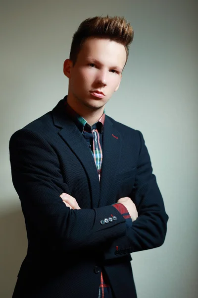 Handsome young man face — Stock Photo, Image