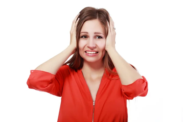 Woman  having headache — Stock Photo, Image