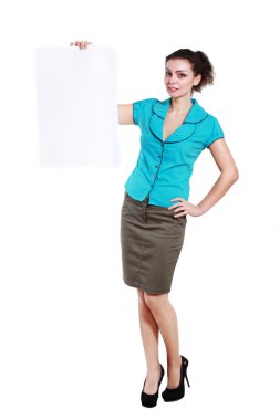 büyük boş bir kart tutar