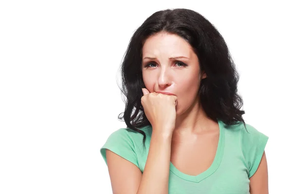 Olycklig kvinna som gråter — Stockfoto