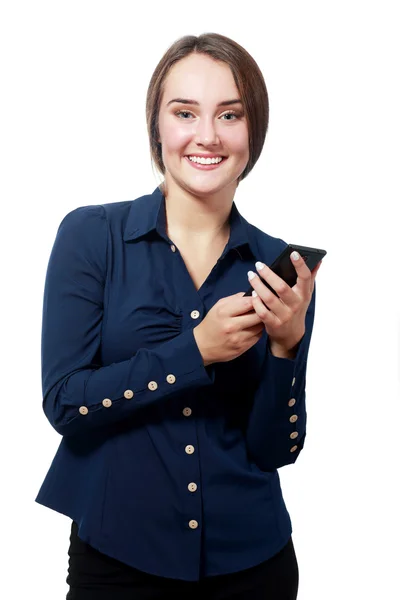 Mulher usando telefone inteligente — Fotografia de Stock