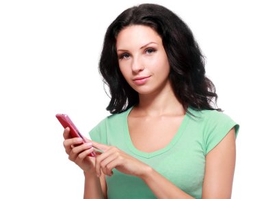 Akıllı telefon kullanan kadın
