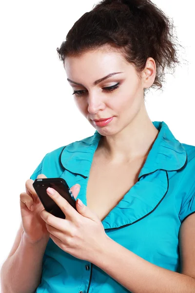 Mujer usando teléfono inteligente — Foto de Stock