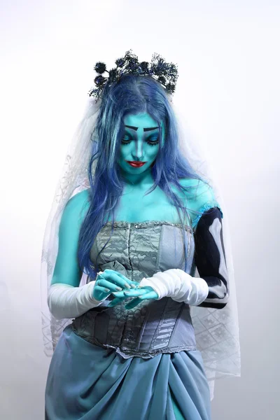 Corpse bride på grå — Stockfoto