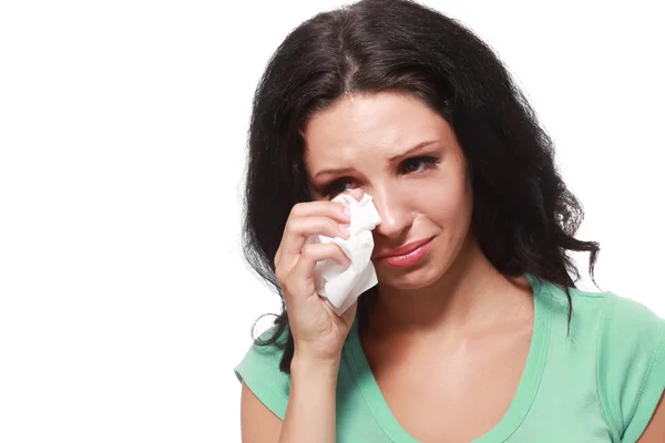 Unhappy woman crying — Stock Photo, Image