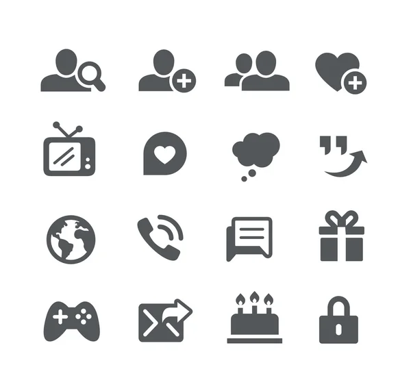 Social Communications Icons -- Utility Series — Stock Vector