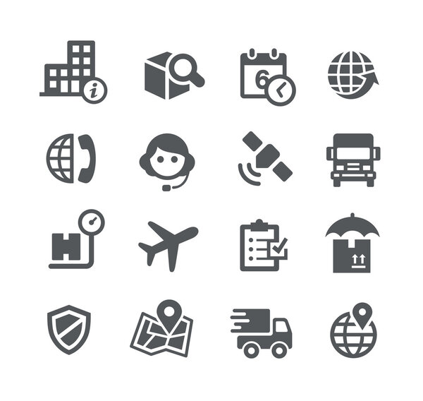 Shipping and Tracking Icons -- Utility Series