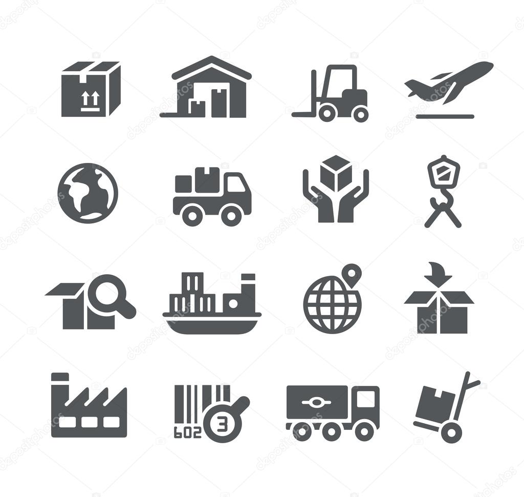 Industry and Logistics icons -- Utility Series