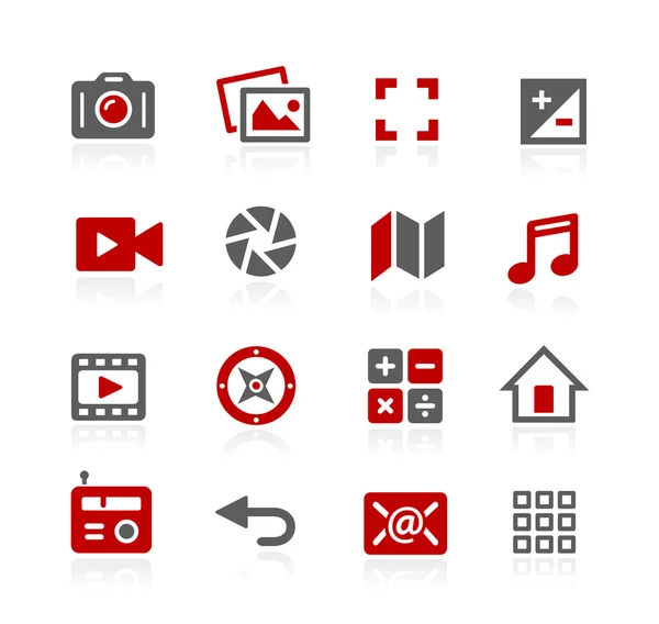 Iconos de interfaz de medios - Serie Redico — Archivo Imágenes Vectoriales