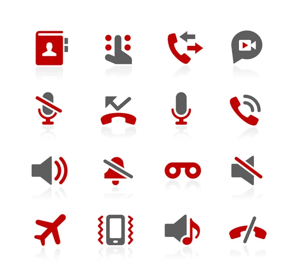 Telefoongesprekken Interface Icons - Redico serie — Stockvector