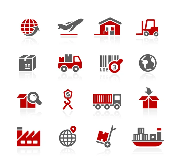 Iconos de industria y logística - Serie Redico — Archivo Imágenes Vectoriales