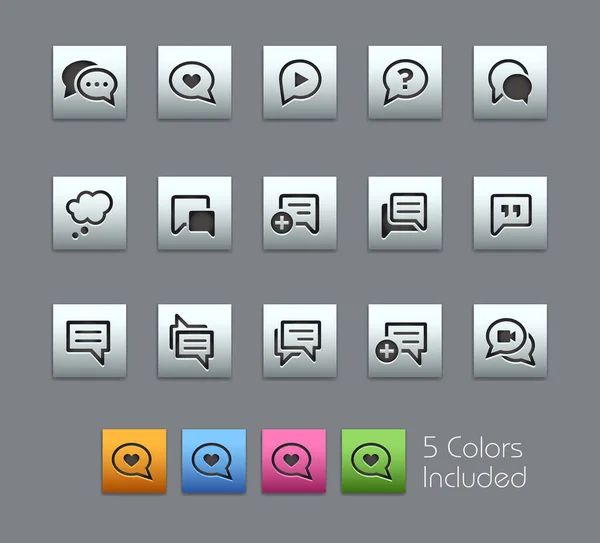 Bubble Icons Satinbox Series Vector File Includes Color Versions Each — Stock Vector