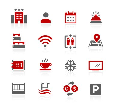 Hotel and Rentals Icon Set 1 of 2 - Redico Series clipart