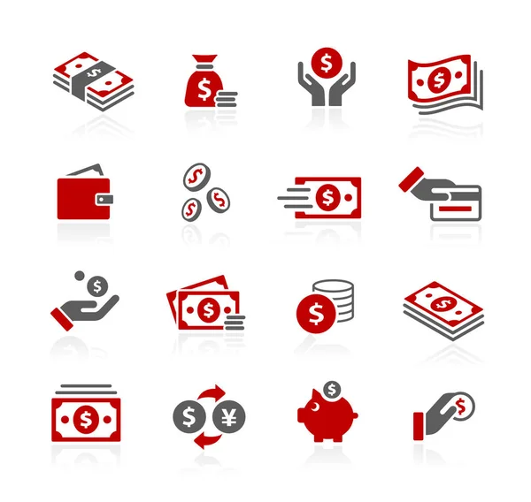 Set Iconos Dinero Serie Redico — Vector de stock