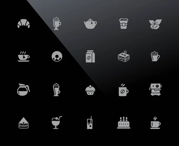 Coffee Shop 32Px Μαύρο Διανυσματικά Εικονίδια Ρυθμισμένα Λειτουργούν Ένα Πλέγμα — Διανυσματικό Αρχείο