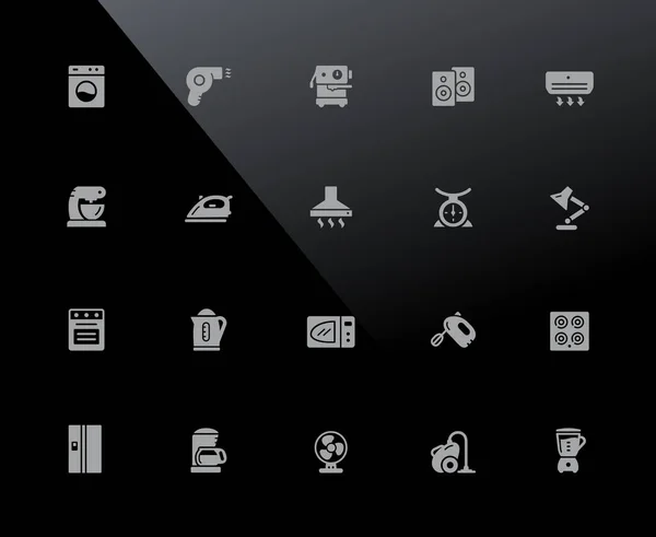 Home Toestellen Iconen 32Px Zwart Vector Pictogrammen Aangepast Werken Een — Stockvector
