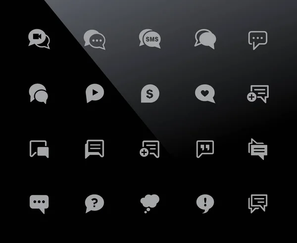 Bubble Icons 32Px Black Pixeles Rácsban Való Működésre Beállított Vektor Jogdíjmentes Stock Vektorok