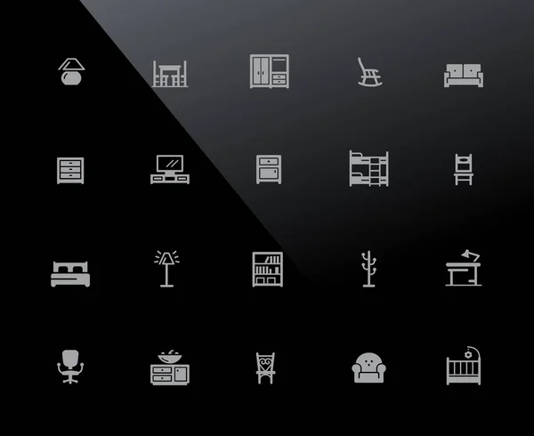 Iconos Para Muebles 32Px Negro Iconos Vectoriales Ajustados Para Trabajar Gráficos vectoriales