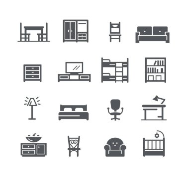 Mobilya Simgesi Seti -- Kamu Serisi