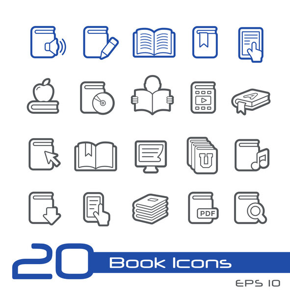 Book Icons -Line Series
