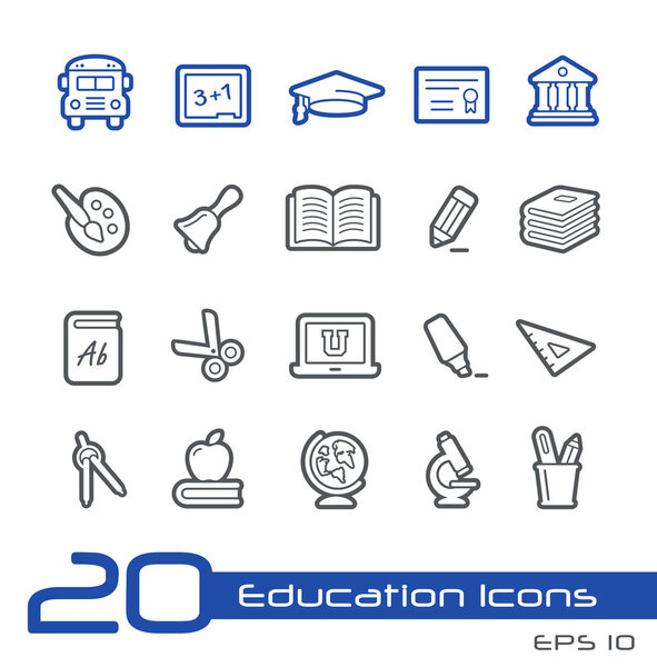 Серия иконок для образования
