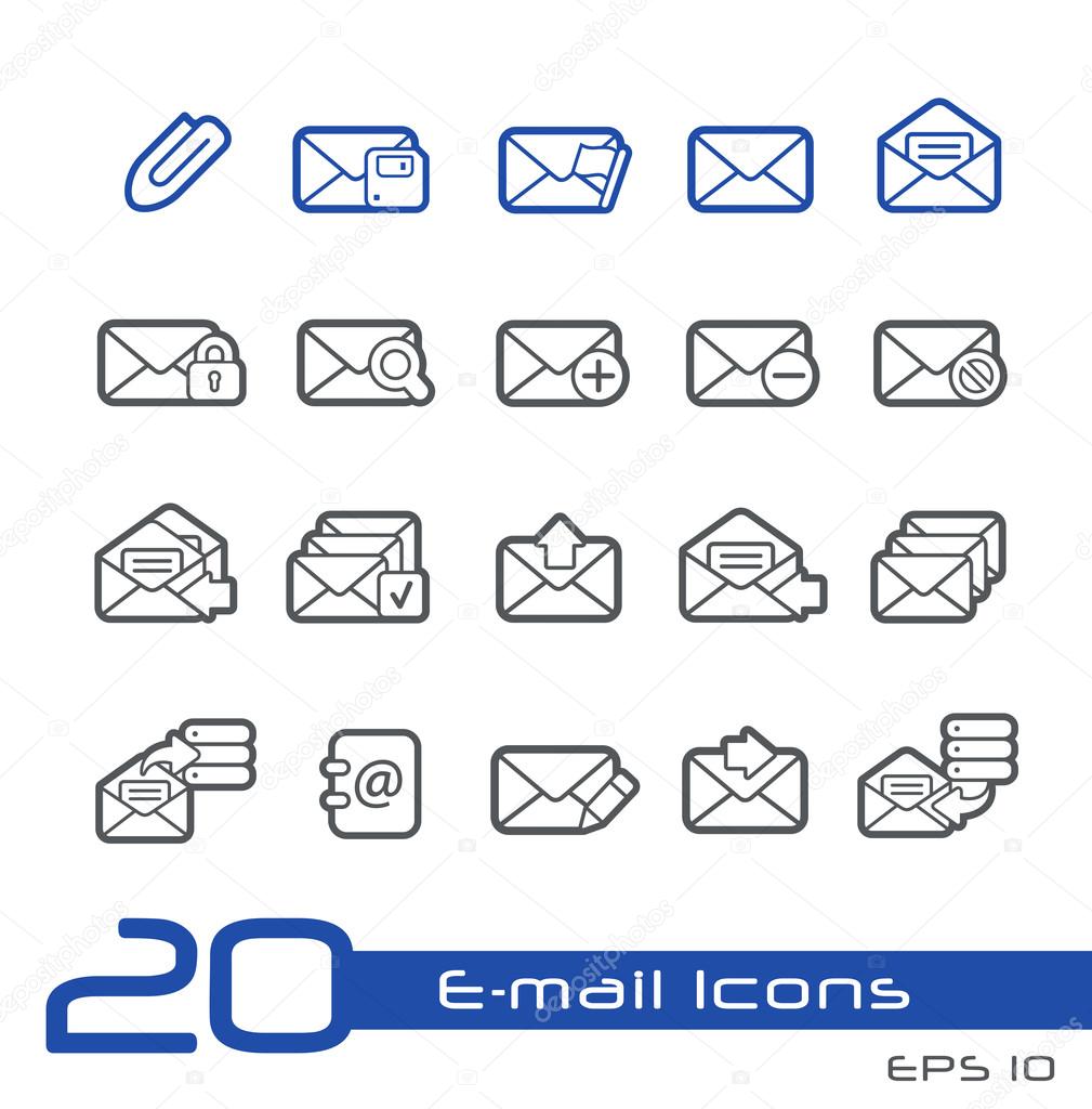 E-mail Icons -- Line Series