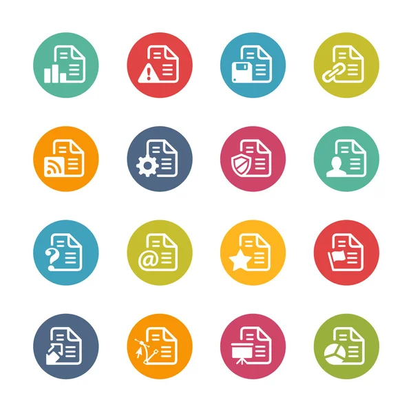 Documenten Icons - 2--Frisse kleuren serie — Stockvector