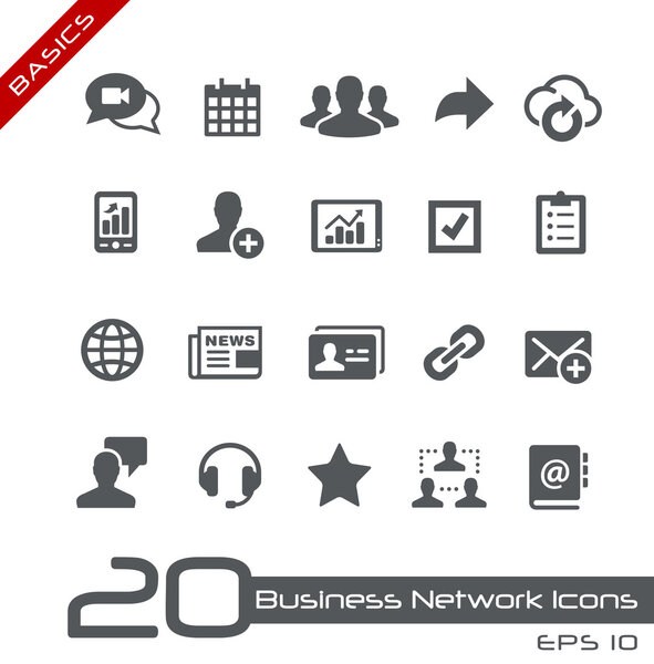 Business Network Icons -- Basics