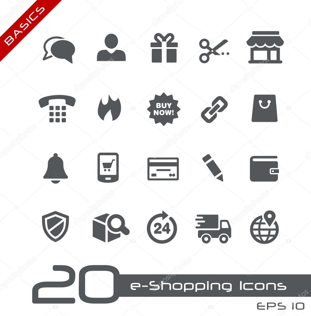 E-Shopping Icons -- Basics