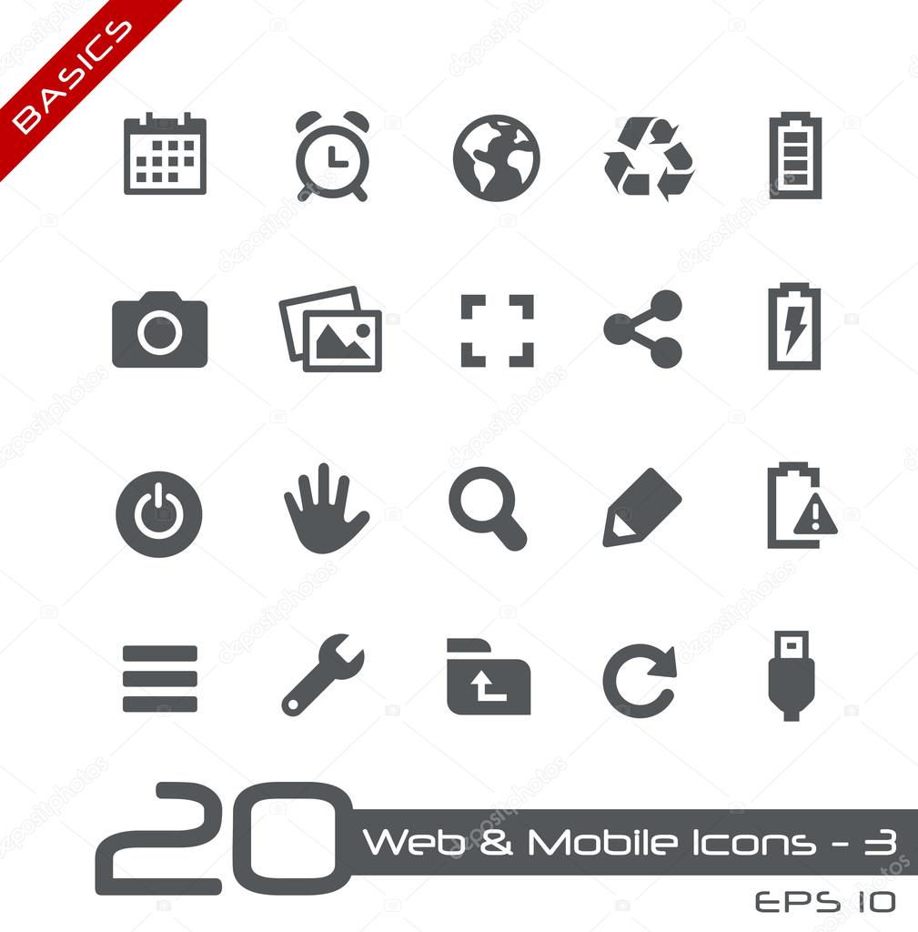 Web & Mobile Icons-3 -- Basics