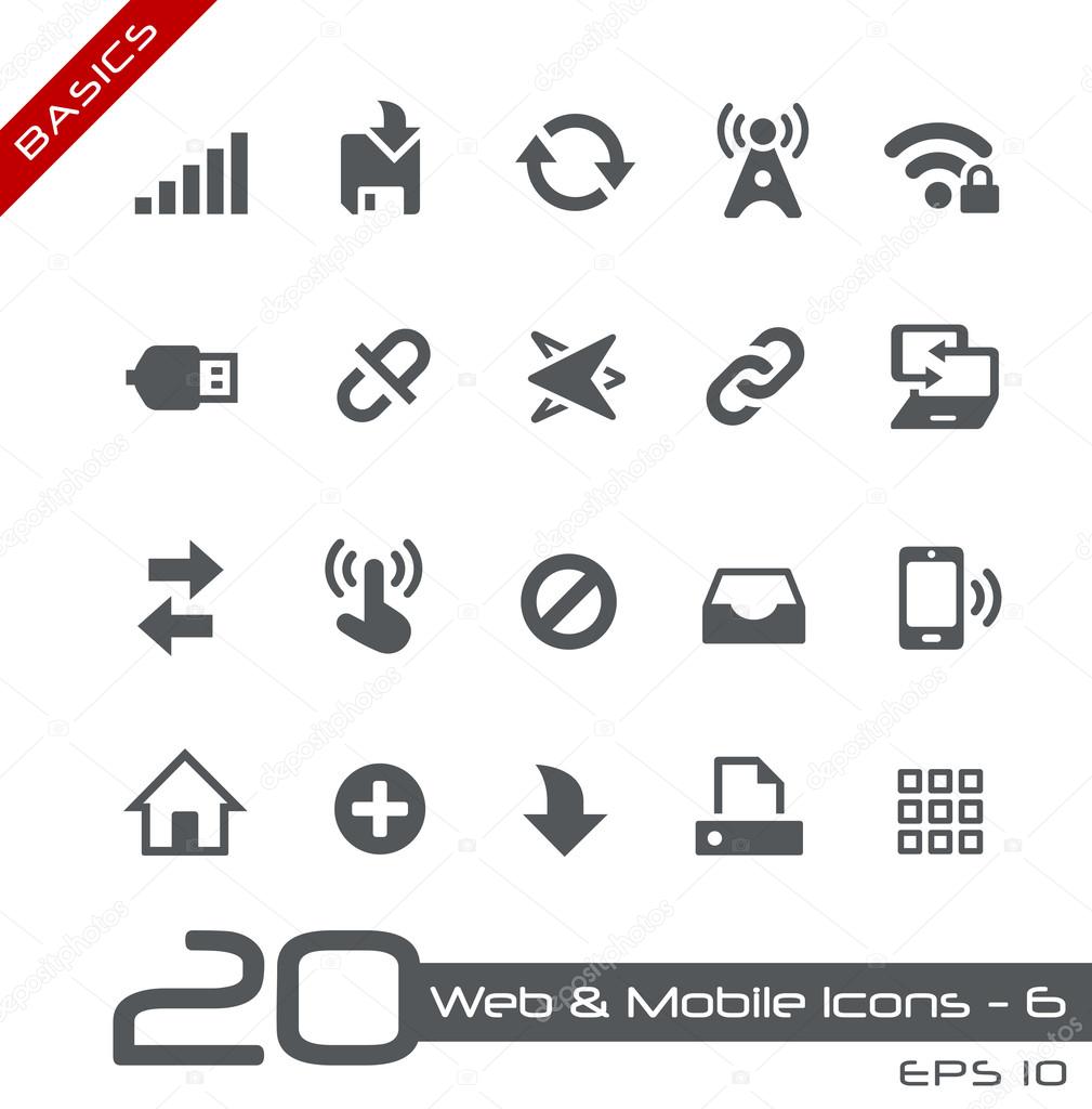 Web And Mobile Icons 6 Basics Stock Vector Image By ©palsur 61878733