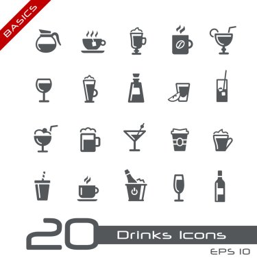 Drinks Icons -- Basics clipart