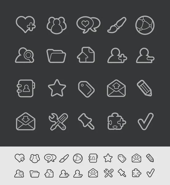 Web Icons--Black Line serie — Stockvector