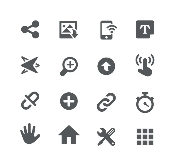 Ícones do sistema - - Interface Apps — Vetor de Stock