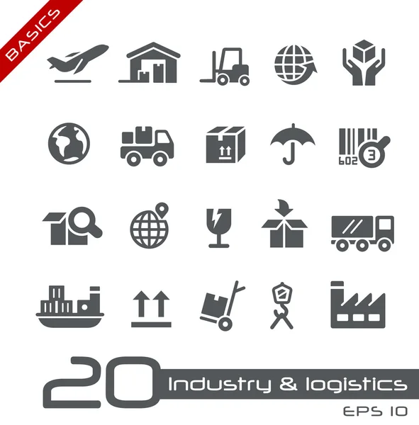 Industrie en logistiek--Basics — Stockvector