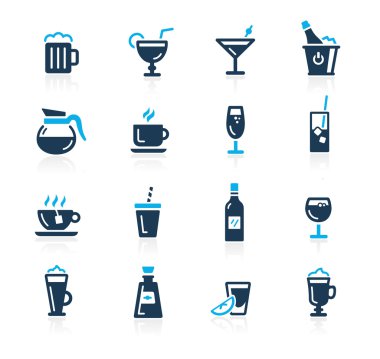 Drinks Icons -- Azure Series clipart