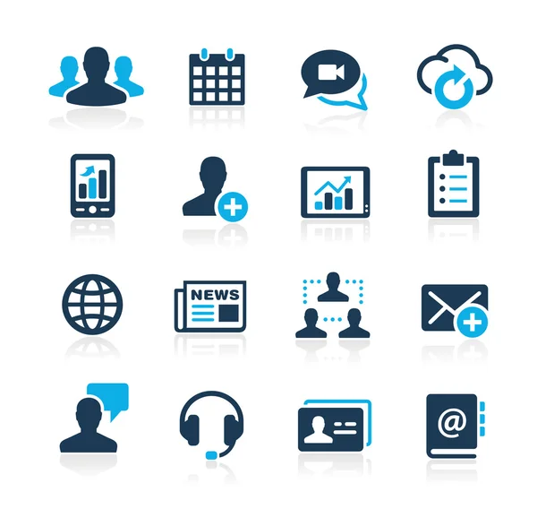 Business Technology Icons - Azure Series — стоковый вектор