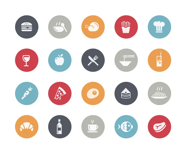 1 2 klasikleri serisi gıda Icon Set — Stok Vektör