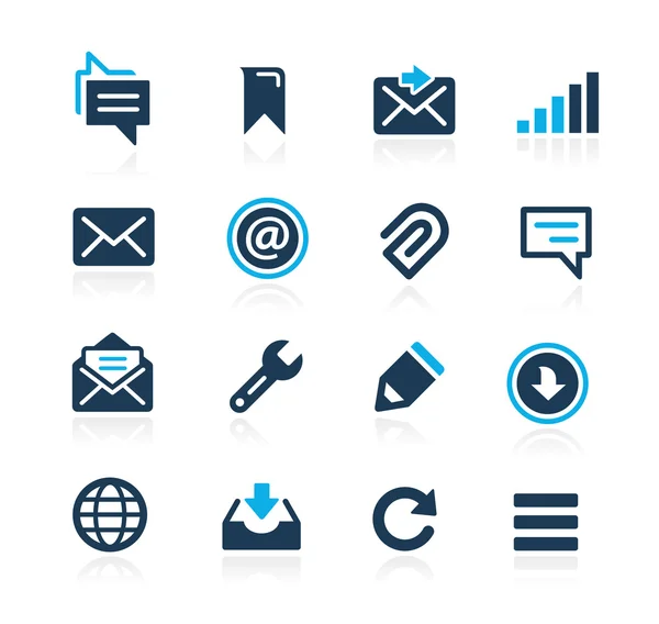 Iconos de mensajes - - Serie Azure — Archivo Imágenes Vectoriales