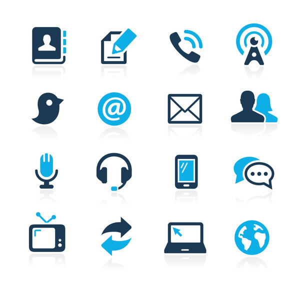 Communications Icons -- Azure Series