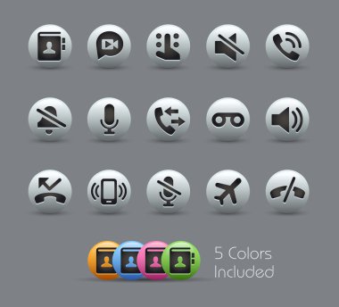 Phone Calls Interface Icons -- Pearly Series clipart