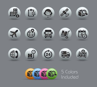 Shipping and Tracking Icons -- Pearly Series clipart