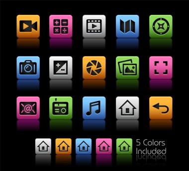 Media Interface Icons -- ColorBox Series clipart