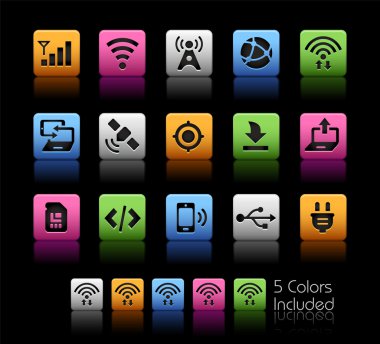 Connectivity Icons -- ColorBox Series clipart