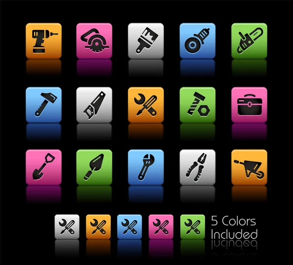 Ikony nástroje – Colorbox série — Stockový vektor
